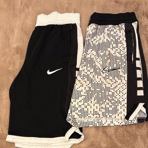 Nike Kids Black and White Shorts